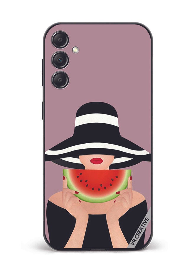 VR CREATIVE Protective Case Cover For Samsung Galaxy M14 Girl With Watermelon Design Multicolour - Image 1