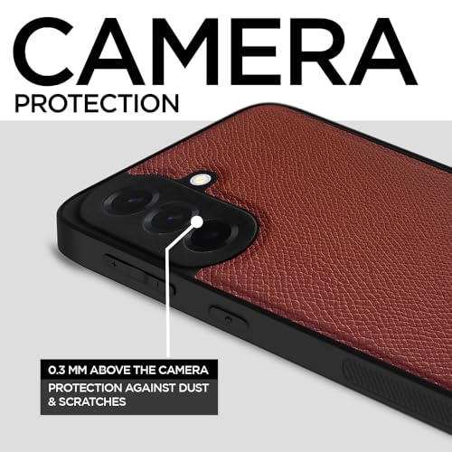 Casotec Back Cover | Premium PU Leather | Full Camera Protection, Raised Edges, Soft-Touch Finish | Slim & Durable Protective Cover for Samsung Galaxy A36 5G (Brown) - Image 4