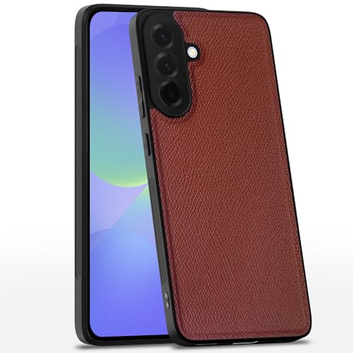 Casotec Back Cover | Premium PU Leather | Full Camera Protection, Raised Edges, Soft-Touch Finish | Slim & Durable Protective Cover for Samsung Galaxy A36 5G (Brown) - Image 1