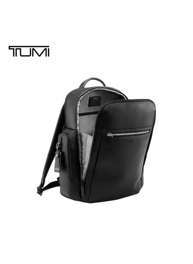 Tumi Monore Men's Leather Black Business Commuter Large Capacity Laptop Briefcase Backpack