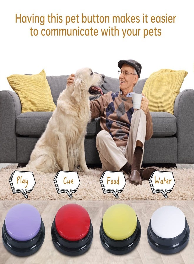 PELTEFLU Voice Recording Button, 30 Second Record Button for Dog Pet Interactivity, Gift for Friend, Family,10 Color Have Coffee and White - Image 3
