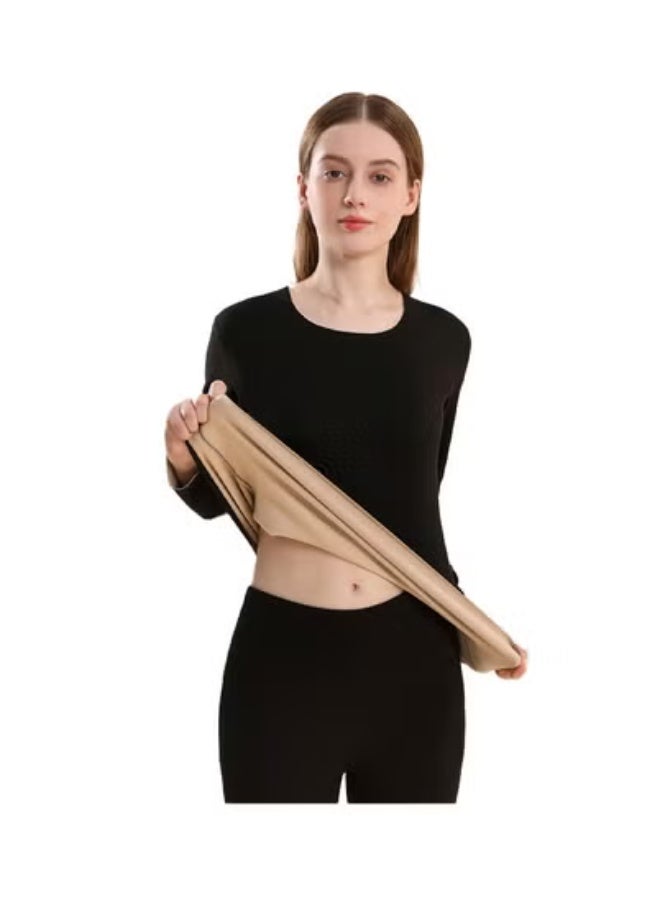 RedMapleTEK Women's Black Seamless Thermal Underwear Set 2 Pieces  - Image 1