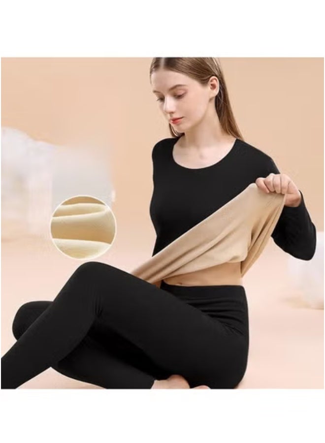 RedMapleTEK Women's Black Seamless Thermal Underwear Set 2 Pieces  - Image 5
