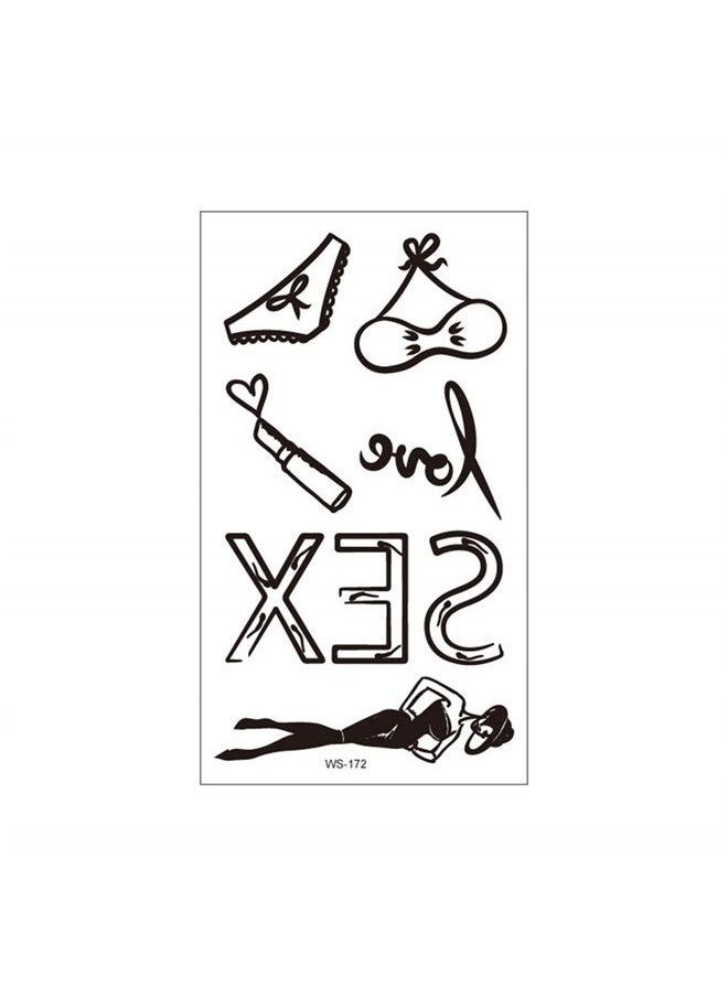 Rayberro - 20 Sheets Glow In Dark Temporary Tattoo Stickers, Luminous Fluorescent Tattoos Waterproof Fake Tattoo Body Art Water Transfer Stickers Fun For Party Festival Club Party Decoration Accessories DIY - Image 1