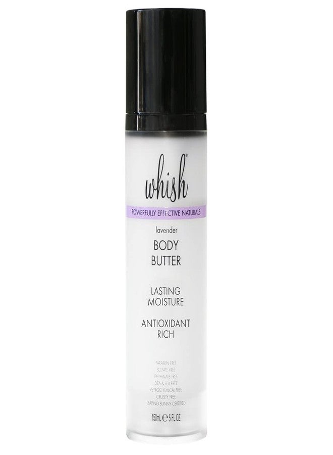 Whish Beauty Body Butter for Women - Moisturizing Body Lotion for Dry Skin - Antioxidant-Rich with Shea Butter, Aloe, & Raspberry Butter - Paraben & Sulfate Free - Lavender - 5 fl oz - Image 1