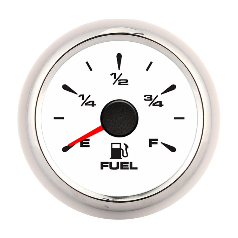 Digital Fuel Level Gauge 2in 190ohm With 8 Color Backlight For 12V 24V White Dial Silver Cover - Image 2