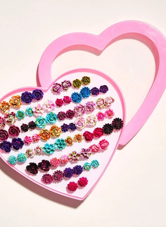 Take Two Set of 36 - Flower Stud Earrings