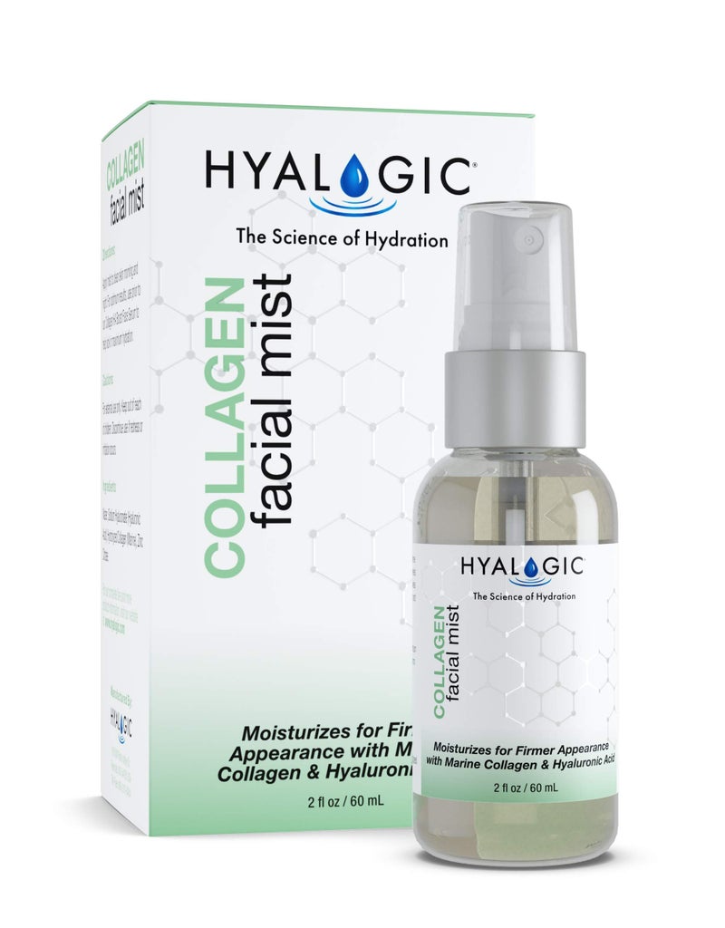 Hyalogic Hyaluronic Acid Collagen Facial Mistâ€”Moisturizer Spray, Non-greasy Hydrating Primer & Makeup Setting Spray â€“ Dye, Fragrance, & Cruelty-Free (2 oz) - Image 1