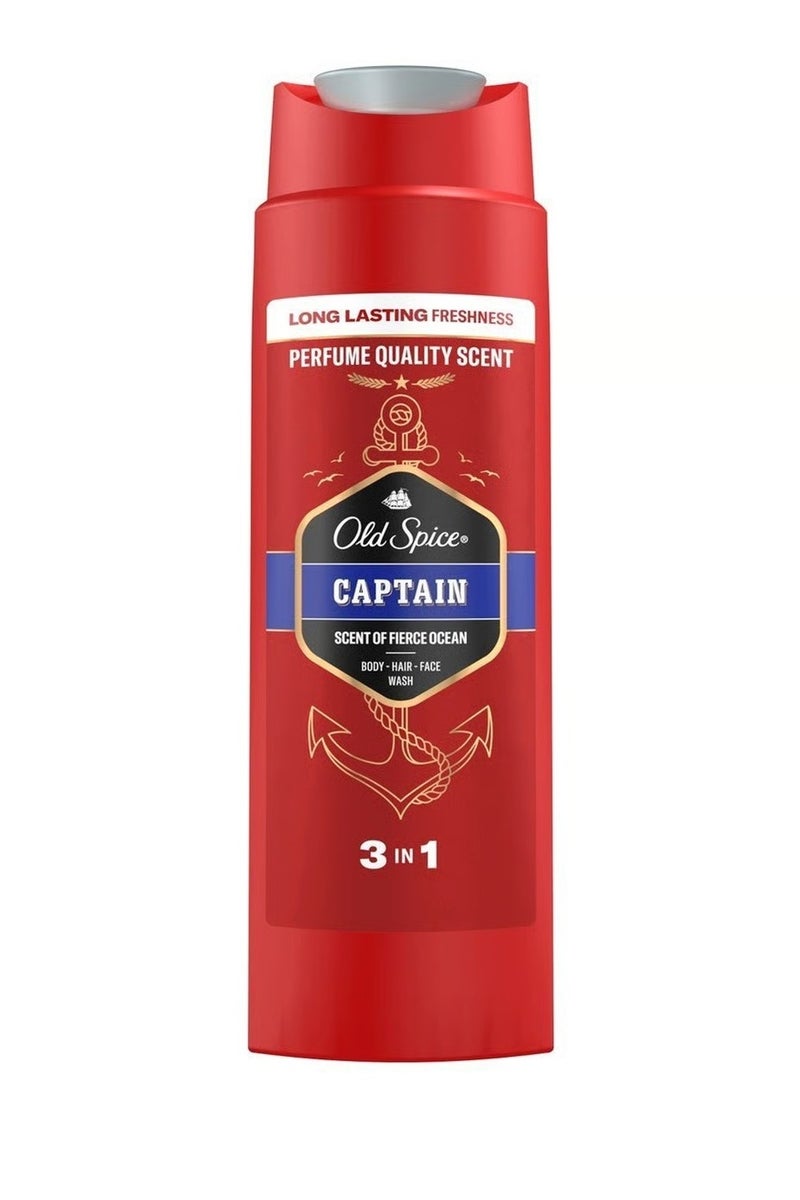 Old Spice Captain 3-In-1 Shower Gel 400ml - Image 1