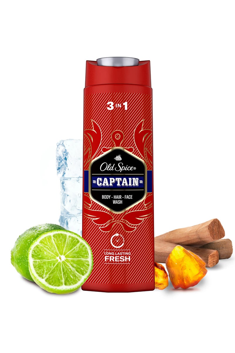 Old Spice Captain 3-In-1 Shower Gel 400ml - Image 3