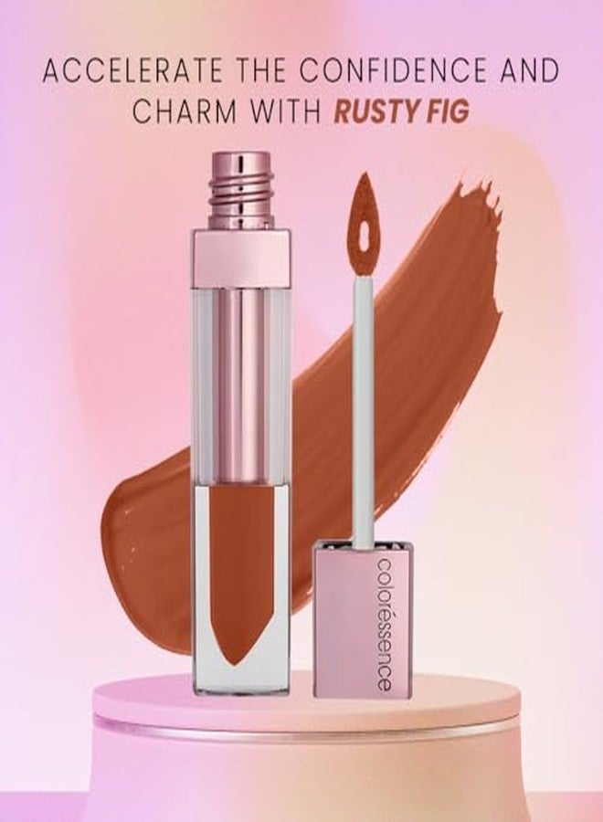 كالرسينس أحمر شفاه سائل مقاوم للانتقال من كولوريسنس روزيت أوه ماي كيس | ترطيب، تأثير مطفي | لون غني للغاية | سريع الجفاف | لون التين الصدئ - 6 مل - Image 3