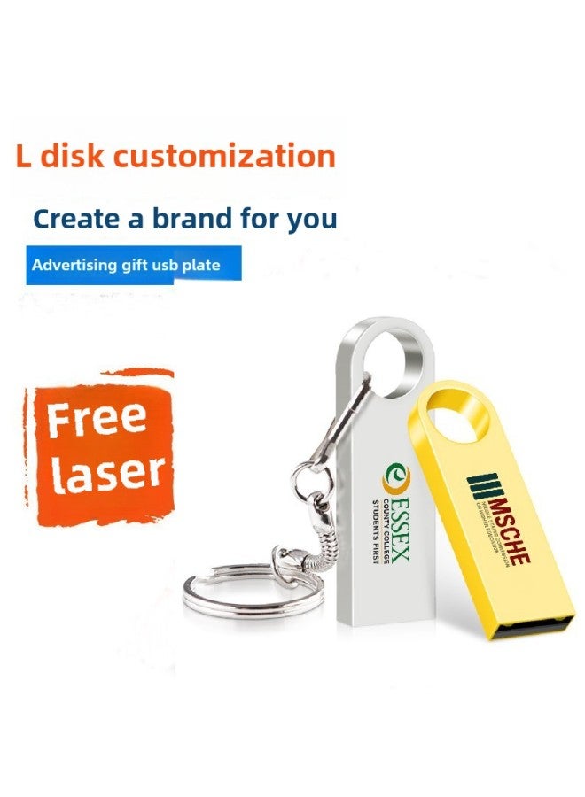 USB Flash Disk Gift USB Flash Disk 16g32g Metal USB Flash Disk Printed LOGO Creative Bidding USB Flash Disk Music-Capacity:64GB - Image 1