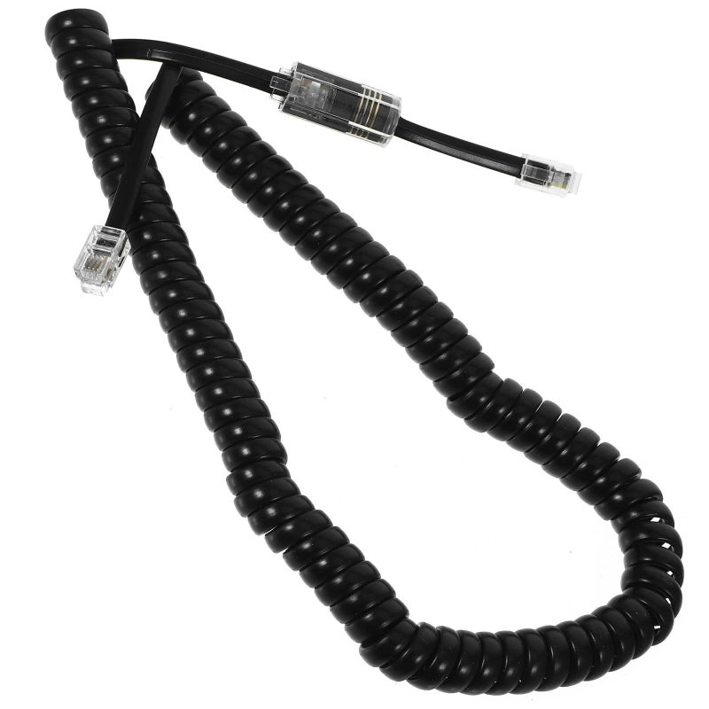 Cabilock Telephone Coiled Cord And Detangler Set For Landline Phones Black Anti Tangle Rotating Swivel With Extension Cable Home Office - Image 2