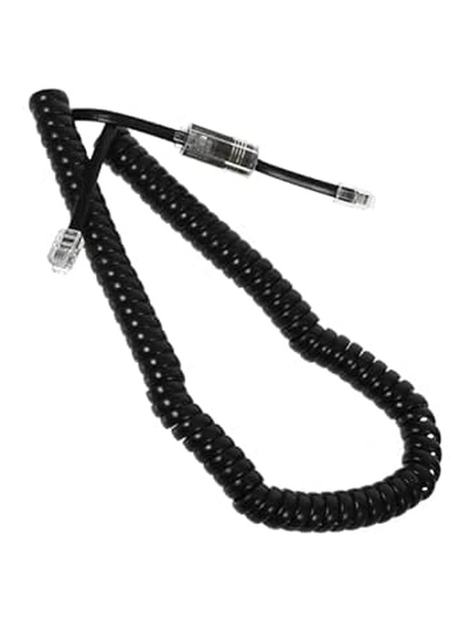 Cabilock Telephone Coiled Cord And Detangler Set For Landline Phones Black Anti Tangle Rotating Swivel With Extension Cable Home Office - Image 1