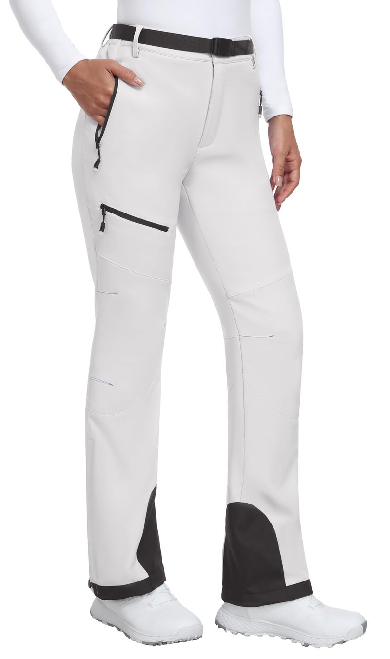 Heathyoga Snow Ski Pants Women Waterproof Softshell Insulated Fleece Lined Snowboard Pants Hiking Pants for Winter Outdoor - Image 1