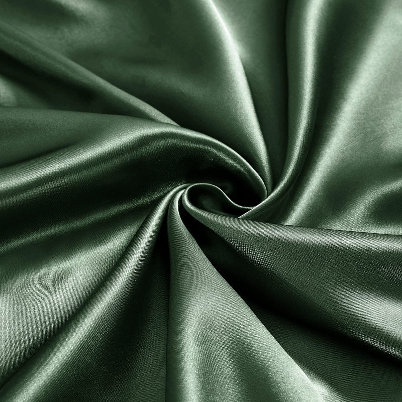 Ersmak Satin Fitted Sheet Only  Luxury Silky Queen Fitted Sheet Ultra Soft Deep Pocket Bottom Sheet  Wrinkle & Fade Resistant - Emerald Green - Image 5