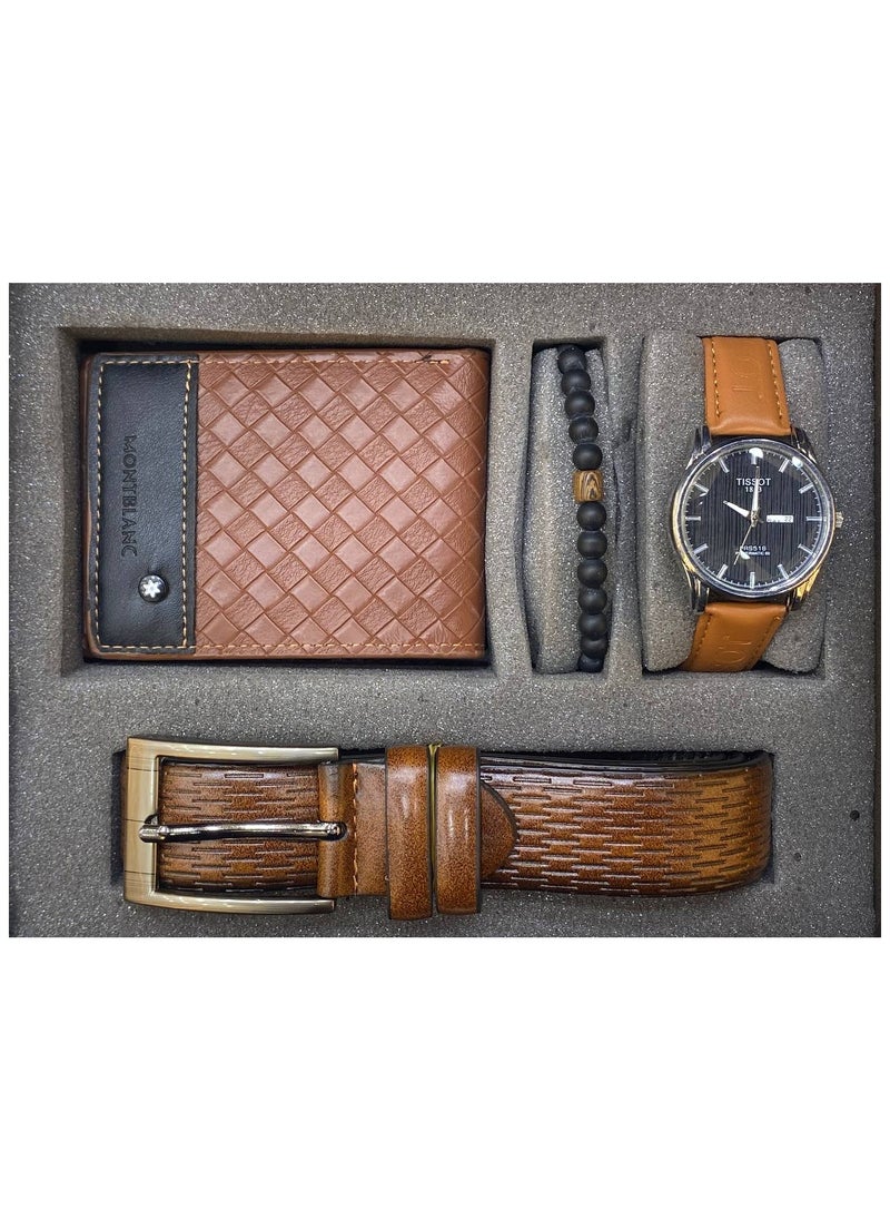 Generic - Luxury Essentials Gift Set The Ultimate Men's Accessory Collection Timeless Elegance: Watch, Wallet, Belt Bracelets - Image 1