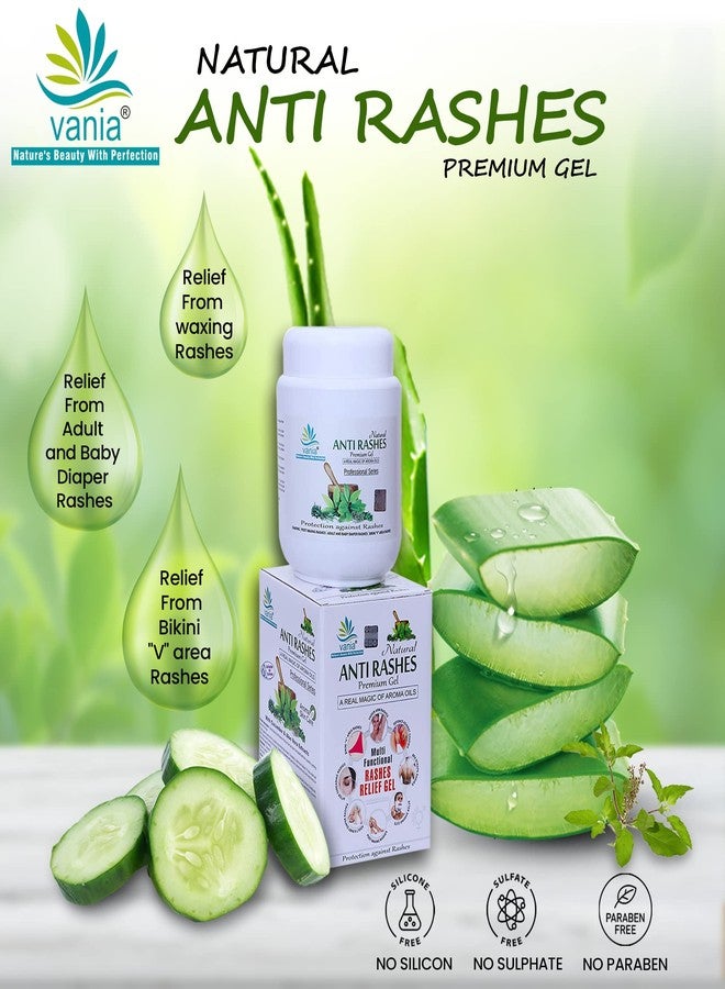Vania Natural Anti Rashes Premium Gel 30 gm (Pack of 4)|Aroma Oils|Anti-Rashes |Pre & Post Waxing & Threading |Unisex |Adult & Baby Diaper |Under Arm |Shaving Cut |Chafing |Bikini V Area & Bra Straps| - Image 3