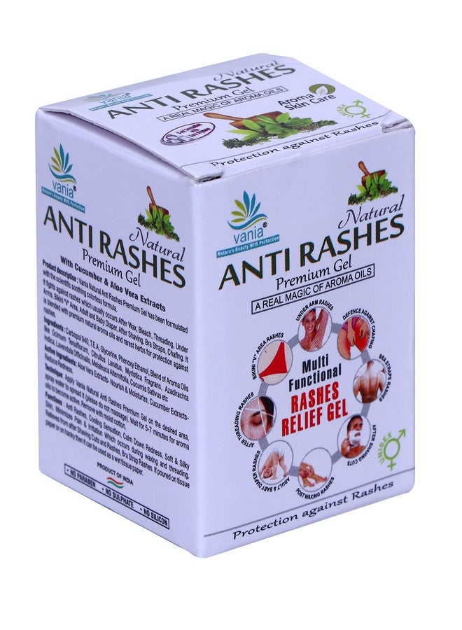 Vania Natural Anti Rashes Premium Gel 30 gm (Pack of 4)|Aroma Oils|Anti-Rashes |Pre & Post Waxing & Threading |Unisex |Adult & Baby Diaper |Under Arm |Shaving Cut |Chafing |Bikini V Area & Bra Straps| - Image 4