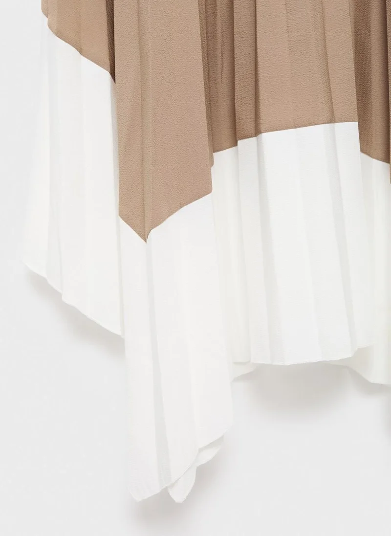 MANGO Combined pleated dress