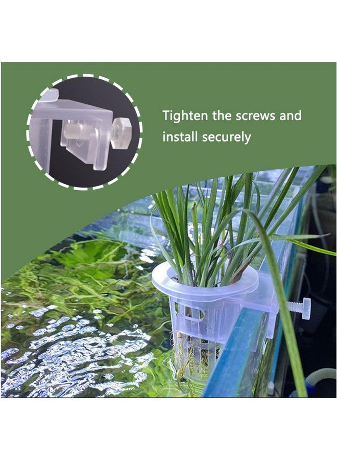 VAYINATO® 2 Pcs White Hanging (Cup Type) Water Plant Holder Pot for Aquarium Fish Tank, Aquaponic Plant Growing Landscape Plants Aquascape Decoration Water Plants by Petzlifeworld - Image 2