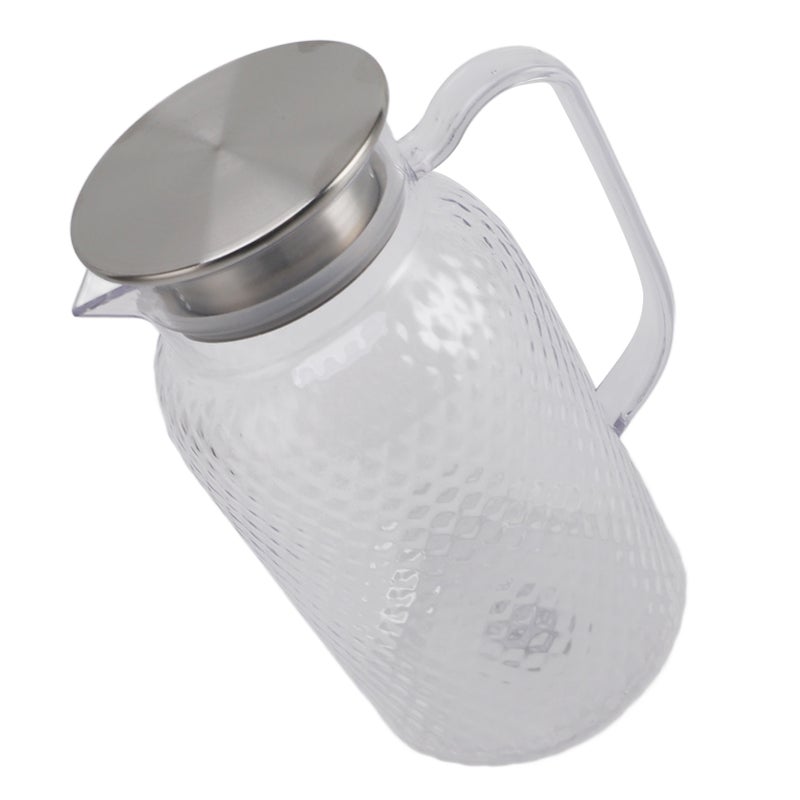 Water Pitcher with Lid and Handle 1500ml Acrylic Heat Resistant Clear Water Kettle Jug for Lemonade Milk Ice Tea Cold Or Hot Beverages Style 4 - Image 1