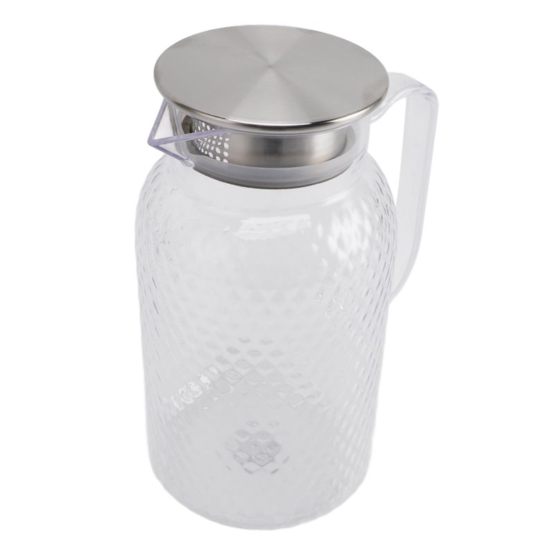 Water Pitcher with Lid and Handle 1500ml Acrylic Heat Resistant Clear Water Kettle Jug for Lemonade Milk Ice Tea Cold Or Hot Beverages Style 4 - Image 2