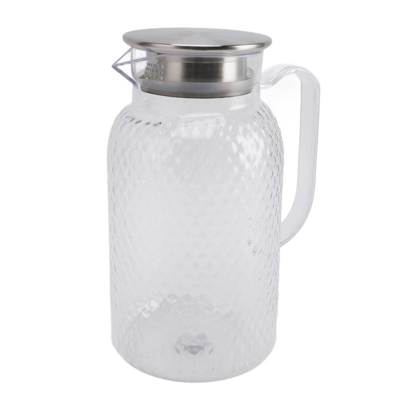 Water Pitcher with Lid and Handle 1500ml Acrylic Heat Resistant Clear Water Kettle Jug for Lemonade Milk Ice Tea Cold Or Hot Beverages Style 4 - Image 4