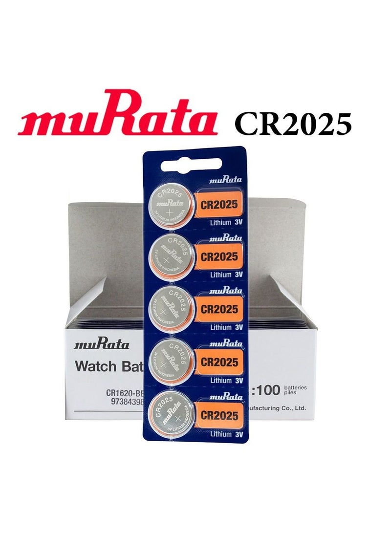 muRATA 100-Pieces Murata CR2025 Lithium 3V (muRata) Indonesia Batteries - Image 2