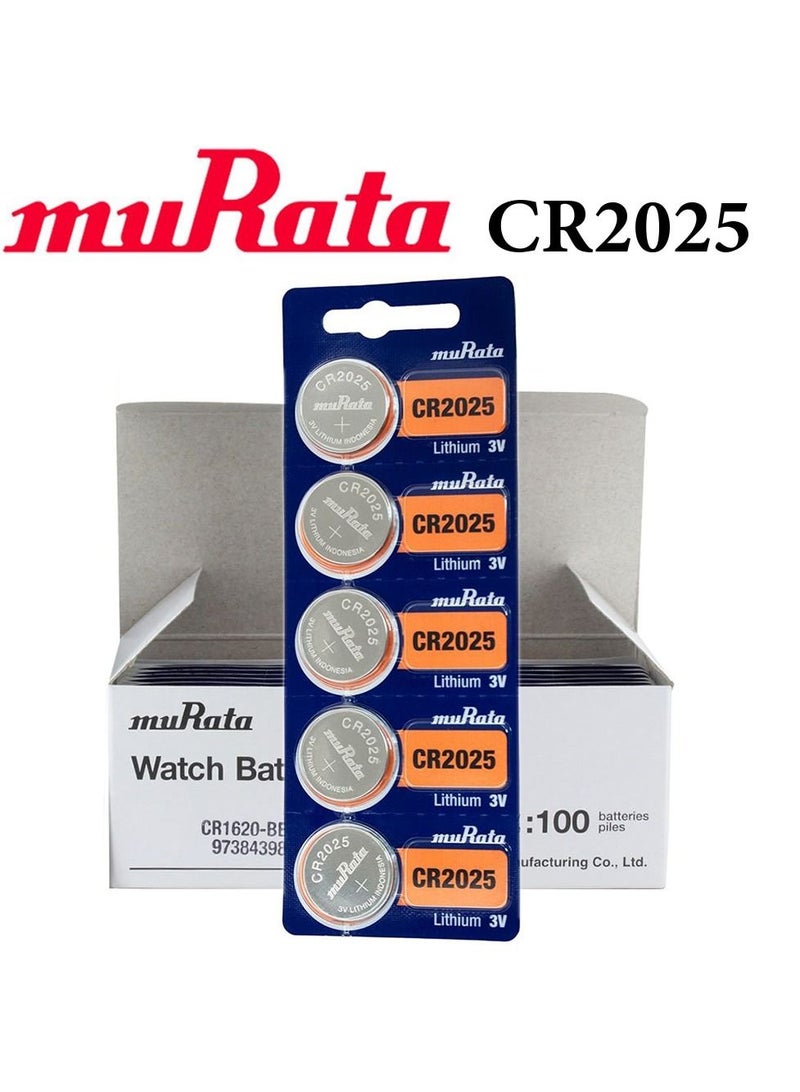 muRATA 100-Pieces Murata CR2025 Lithium 3V (muRata) Indonesia Batteries - Image 1