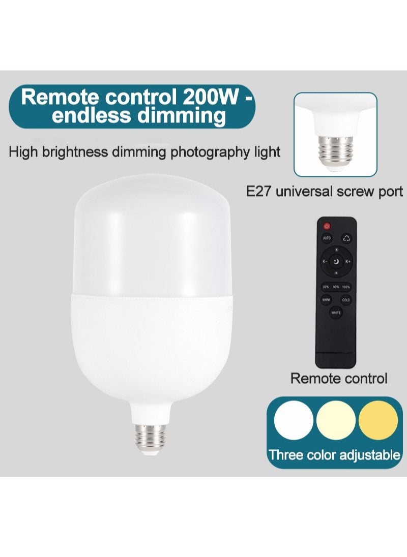 Photography Soft Box Lighting Kit with 2 Pcs 200W 3 Colors Bulbs Soft Boxes and Carry Bag for Portrait Product Shooting