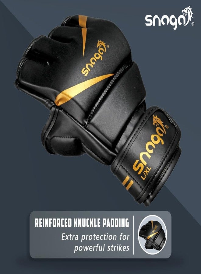 Snaga Martial Arts Training Gloves - MMA Gloves with Thich Pad and Adjustable Wristband for Protection and Comfort | All in One Kickboxing, MMA, Boxing, Street Fight, Mitts Gloves (S) - Image 5