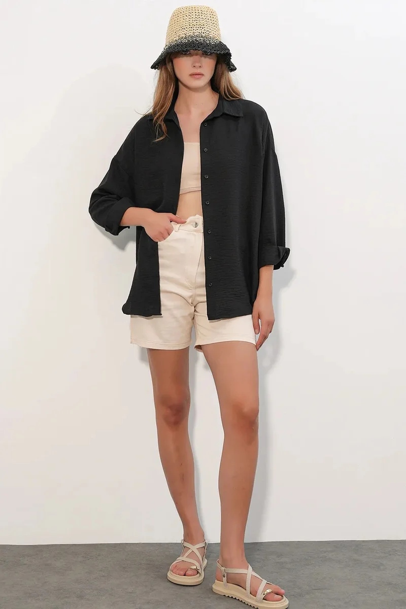 بيغ دارت BDART Embroidered Long Sleeve Shirt with Button Closure