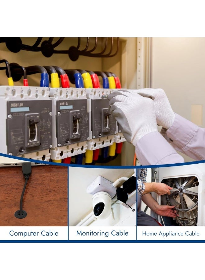 200Pcs Hollow Rubber Grommet Kit, Firewall Hole Plug Assortment Gaskets for Wiring, Wire, Automotive, Firewall, Sheet Metal, Hardware Repair - Image 5