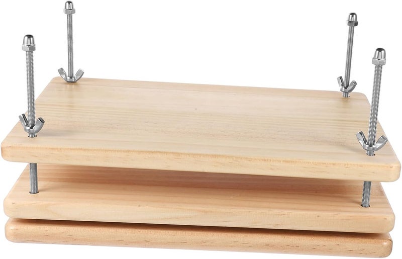 Operitacx Portable Wooden Book Binding Press Tool Sturdy Manual Paper Clamp for Even Pressure Distribution for Handmade Bookbinding and DIY Projects Attractive Design with Smooth Finish - Image 1