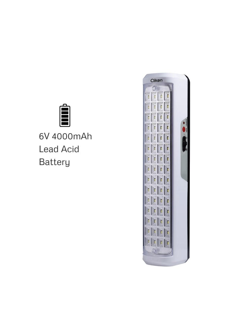Clikon LED Emergency Lantern with 4000 mAh Battery, Charge Indicator, Durable ABS Body, Compact Design, Auto-cut off, 600 Lumen, 15 Watts, 2 Years Warranty, White and Black - CK7027 - Image 3