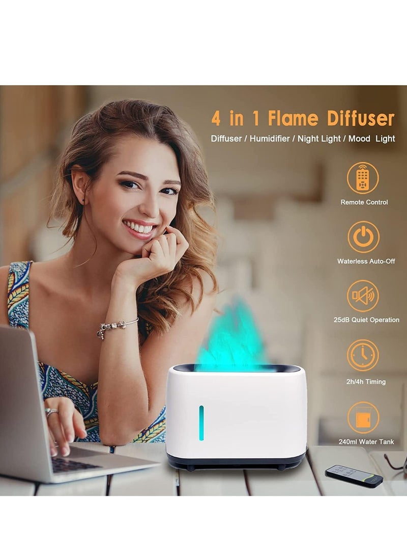 ELTRAZONE Flame Diffuser Humidifier 7 Flame Colors,Essential Oil Aroma Therapy Diffuser with Waterless Auto-Off Protection,Fire Air Diffuser for Home,Office,Bedroom - Image 4