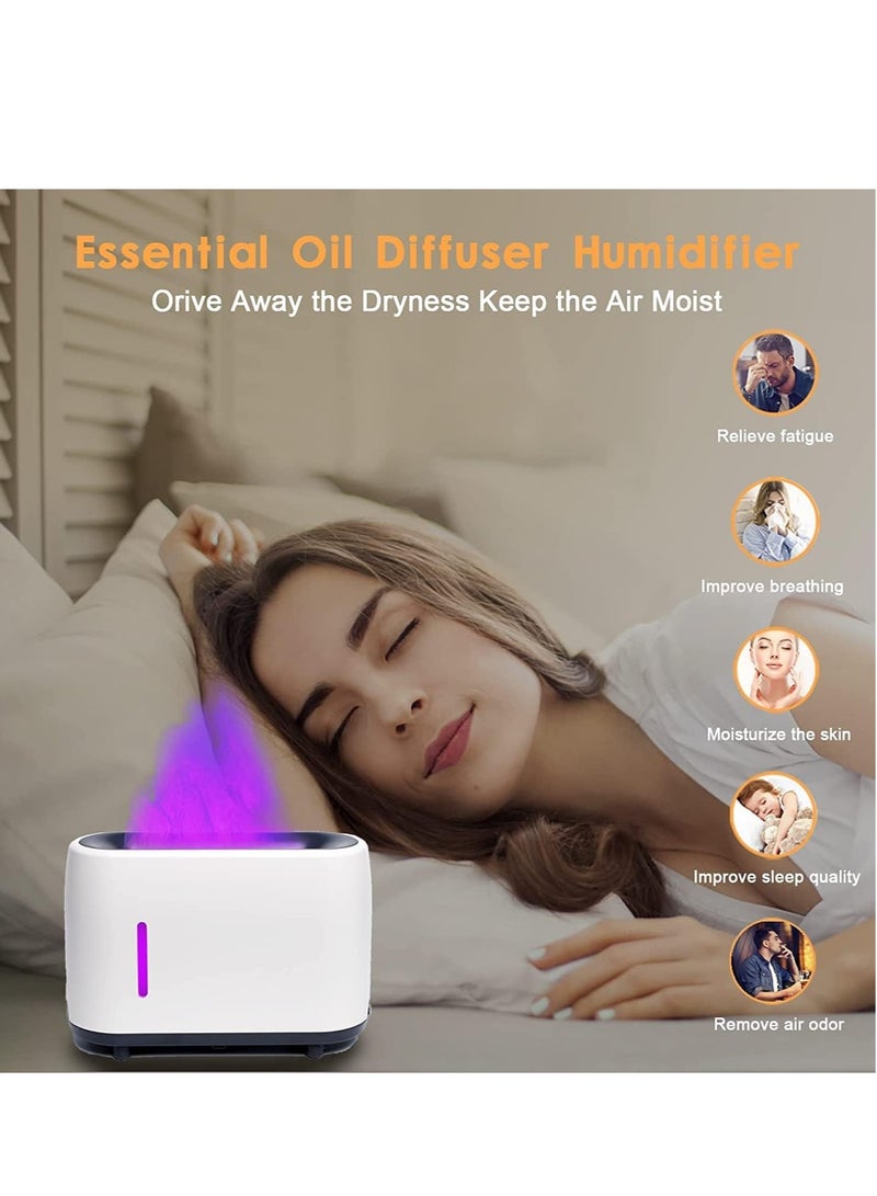 ELTRAZONE Flame Diffuser Humidifier 7 Flame Colors,Essential Oil Aroma Therapy Diffuser with Waterless Auto-Off Protection,Fire Air Diffuser for Home,Office,Bedroom - Image 2