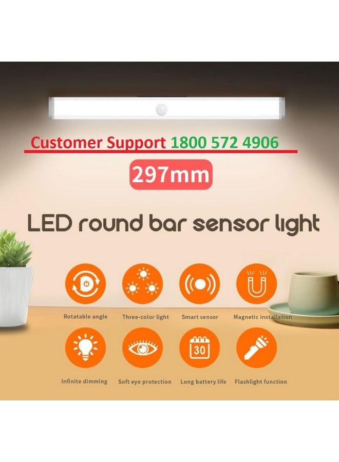 Nik Case Nik case 1Y Warranty Wireless Cabinet Light,12 Inch Motion Sensor Led Light Under Cabinet Lighting Rechargeable Rotable Closet Light Dimming,3 Light Modes,Aluminum Alloy Casing,Button Control (Silver) - Image 2