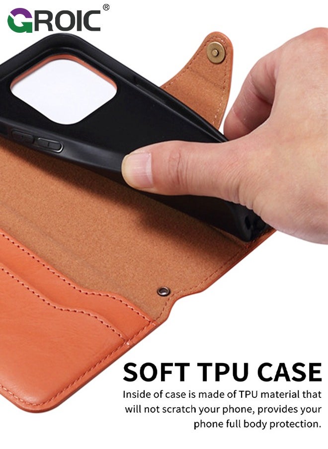 GROIC For iPhone 16 Pro Max Case,Wallet Case for iPhone 16 Pro Max ,Flip Cover with Cash Pocket for iPhone 16 Pro Max ,TPU Interior Protective Case,All-Round Protective iPhone 16 Pro Max Phone Shell 6.9''  - Image 5