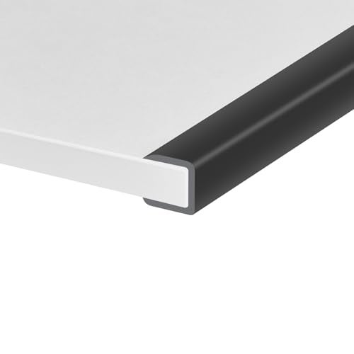 Protalwell Rubber Edge Trim, Self-Adhesive U Channel Edge Protector for Plywood, Cabinet, 1/2" Wood Edge Banding, Flexible Furniture Repair, EPDM Material, Fit 1/2"(12mm), Length 10Ft, Black - Image 1