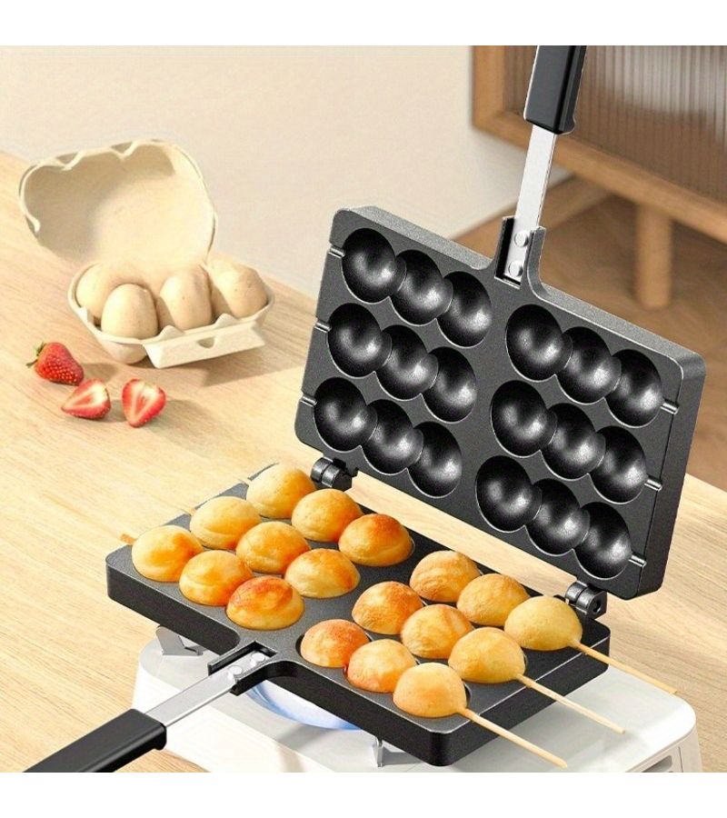 Commercial Egg Waffle Mold Gas Electric Baking Machine Cookie Cake - Image 1