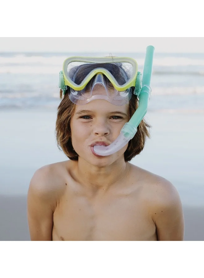 SUNNY LIFE Kids Dive Set Medium Sea Seeker Ocean – Snorkel Mask, Fins & Snorkel Tube for Kids, Adjustable Fit, Comfortable & Durable, Perfect for Swimming, Snorkeling & Beach Adventures