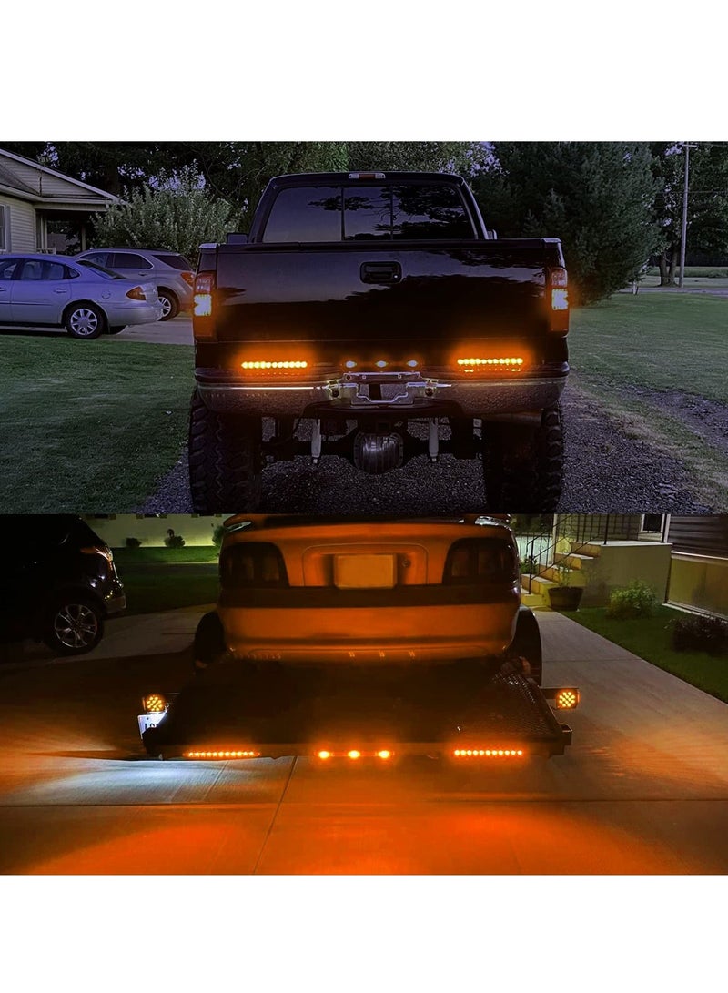 2 Pack 16Inch 11 LED Amber Trailer Marker ID Bar Stop Brake Turn Signals Tail Light 12V LED Trailer Lights IP67 Waterproof for Truck Trailer Camper - Image 3