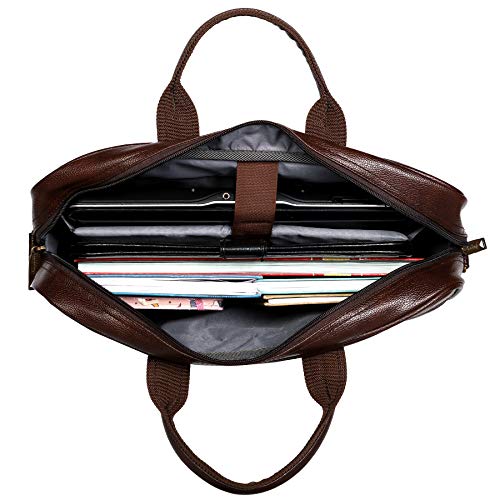 Hard Craft Vegan Leather Office Laptop Messenger and Shoulder Side Sling Hand Bag For Men Corporate Executive Briefcase Bag For Man Supports Laptop Upto 15.6 inches - Image 4