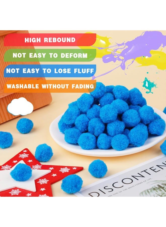 MORFEN 150 Pieces Pom Poms, 1 Inch Blue Craft Pom Poms, Fuzzy Pompom Puff Balls, Small Pom Pom Balls for DIY Arts and Crafts Projects, Home Decorations - Image 3
