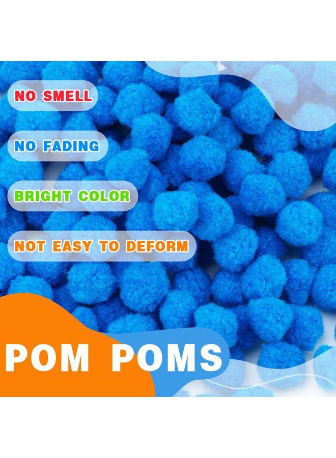 MORFEN 150 Pieces Pom Poms, 1 Inch Blue Craft Pom Poms, Fuzzy Pompom Puff Balls, Small Pom Pom Balls for DIY Arts and Crafts Projects, Home Decorations - Image 4