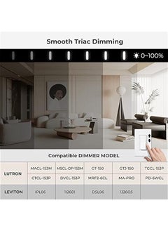Arabest 12-Inch LED Black Flush Mount Ceiling Light Fixture with Night Light - 24W 2400LM - Dimmable Ceiling Light for Bedroom, Dining Room, Kitchen - Round - 3000K/4000K/5000K Selectable  - Image 5