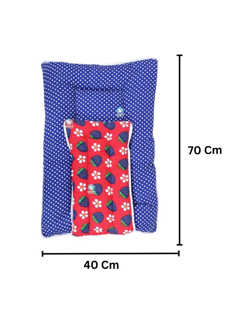 White Bubble White Bubble Baby Sleeping Bag Soft Cotton Swaddle Sack for Newborns Infants 06 Months Adorable Cherry Design Blue Red Adjustable Wearable Blanket Breathable Safe Sleep Red  - Image 2