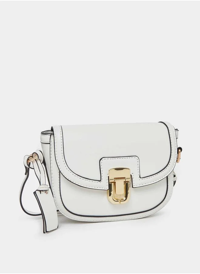 ستايلي Styli Solid Crossbody Bag with Adjustable Strap